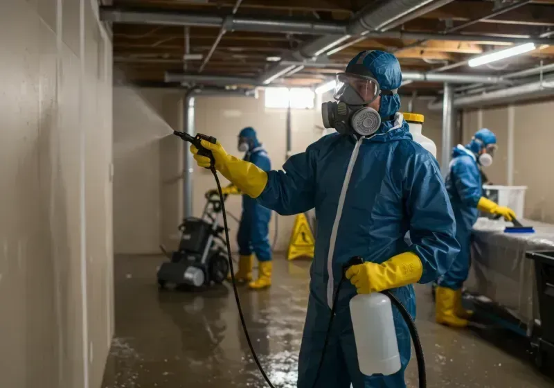 Basement Sanitization and Antimicrobial Treatment process in West Reading, PA