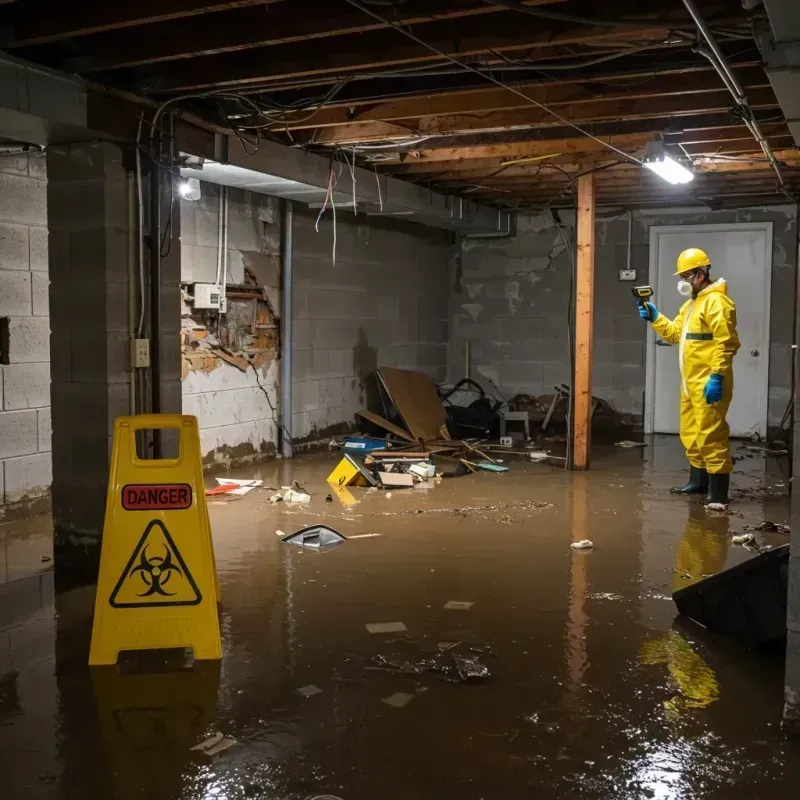 Flooded Basement Electrical Hazard in West Reading, PA Property